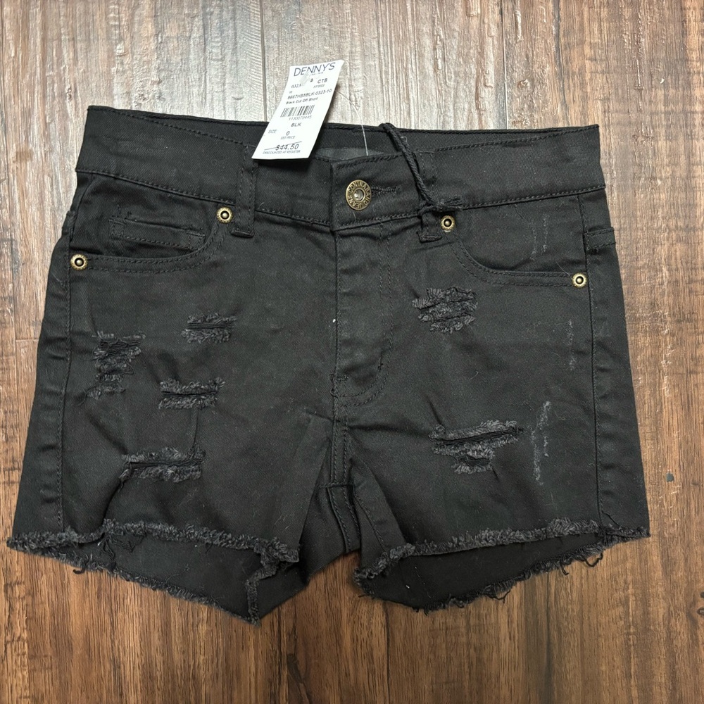 Contraband Black Distressed Women's Shorts size 0